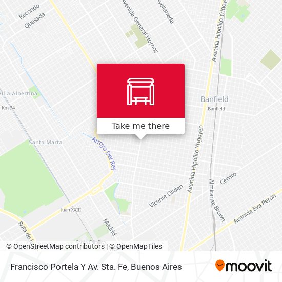 Francisco Portela Y Av. Sta. Fe map