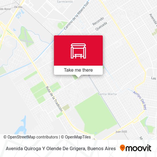 Mapa de Avenida Quiroga Y Olende De Grigera