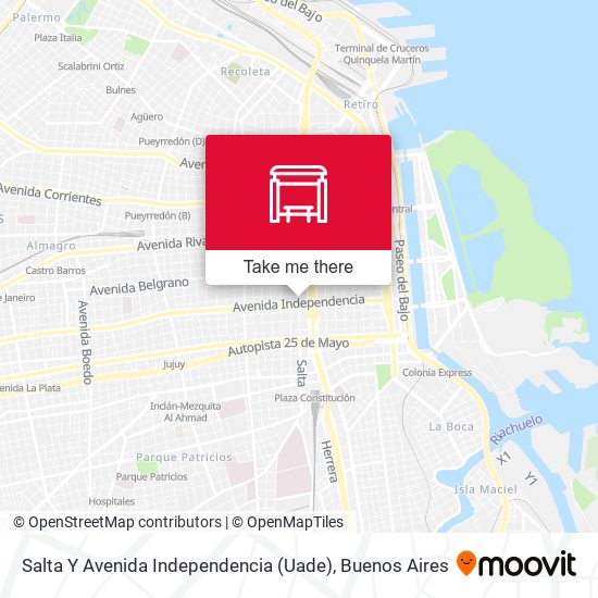 Salta Y Avenida Independencia (Uade) map