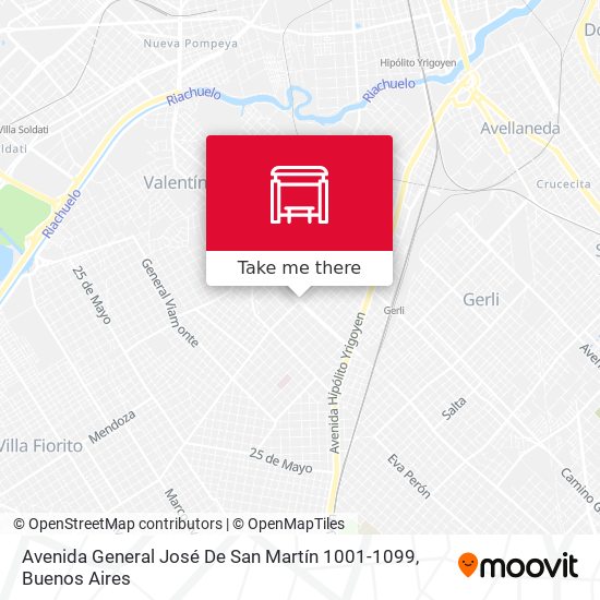 Mapa de Avenida General José De San Martín 1001-1099