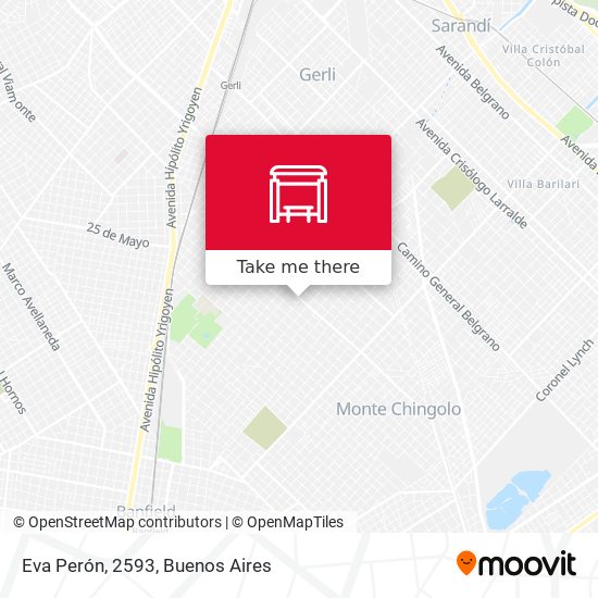 Eva Perón, 2593 map