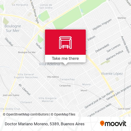 Doctor Mariano Moreno, 5389 map