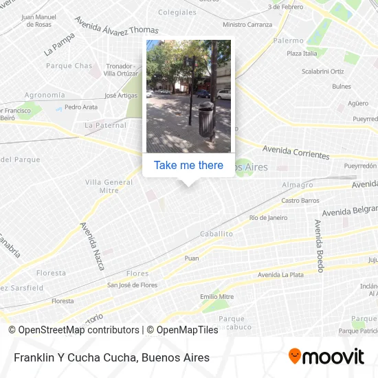 Franklin Y Cucha Cucha map