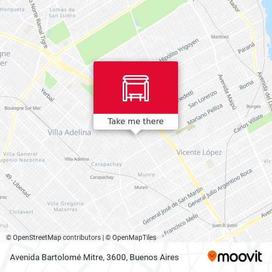 Avenida Bartolomé Mitre, 3600 map