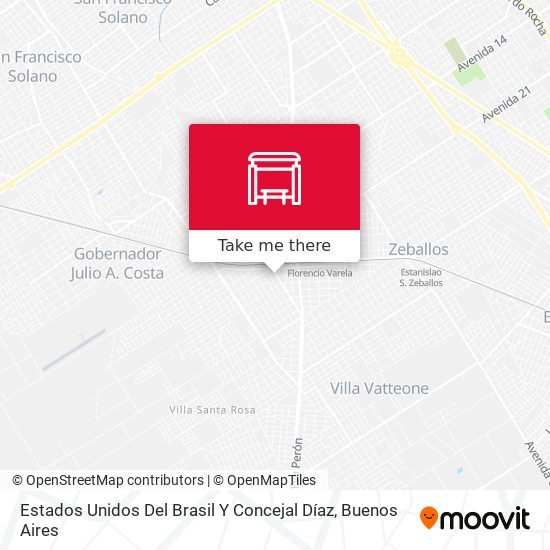 Estados Unidos Del Brasil Y Concejal Díaz map