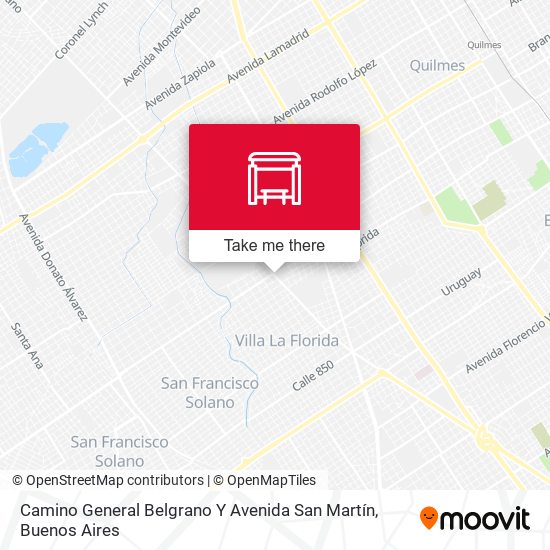 Camino General Belgrano Y Avenida San Martín map
