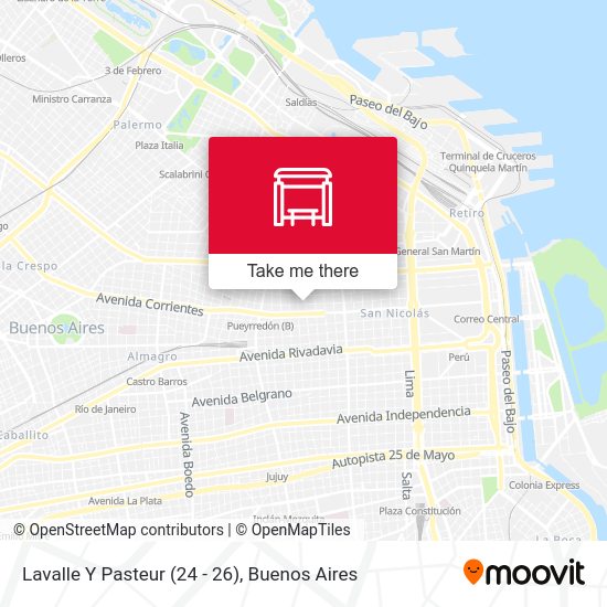 Mapa de Lavalle Y Pasteur (24 - 26)