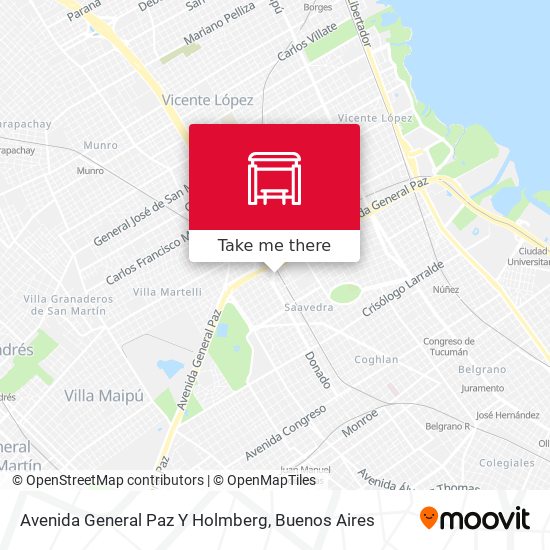 Mapa de Avenida General Paz Y Holmberg