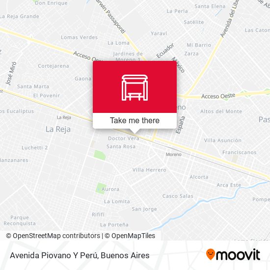 Avenida Piovano Y Perú map