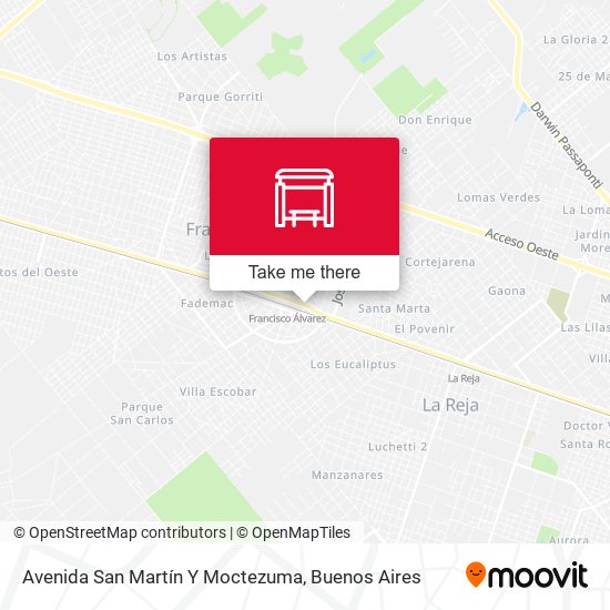 Avenida San Martín Y Moctezuma map