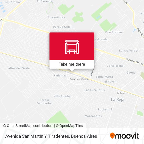 Avenida San Martín Y Tiradentes map