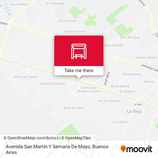 Avenida San Martín Y Semana De Mayo map