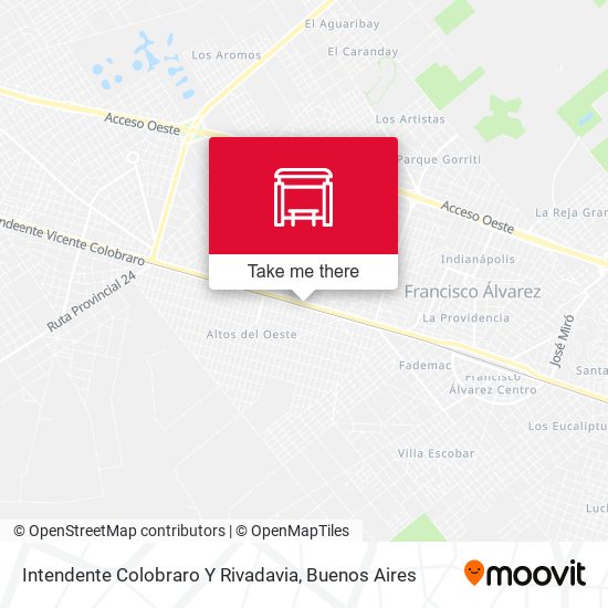 Intendente Colobraro Y Rivadavia map