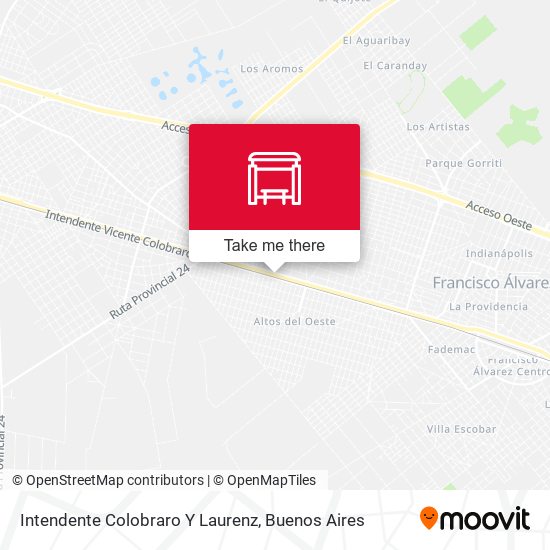 Intendente Colobraro Y Laurenz map