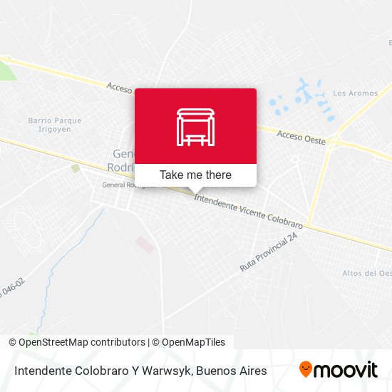 Mapa de Intendente Colobraro Y Warwsyk