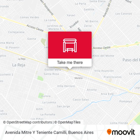 Avenida Mitre Y Teniente Camilli map