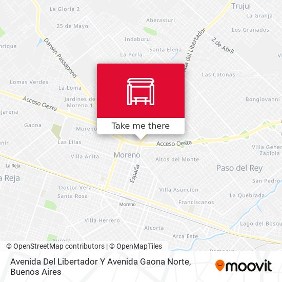 Avenida Del Libertador Y Avenida Gaona Norte map