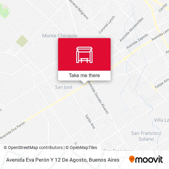 Mapa de Avenida Eva Perón Y 12 De Agosto