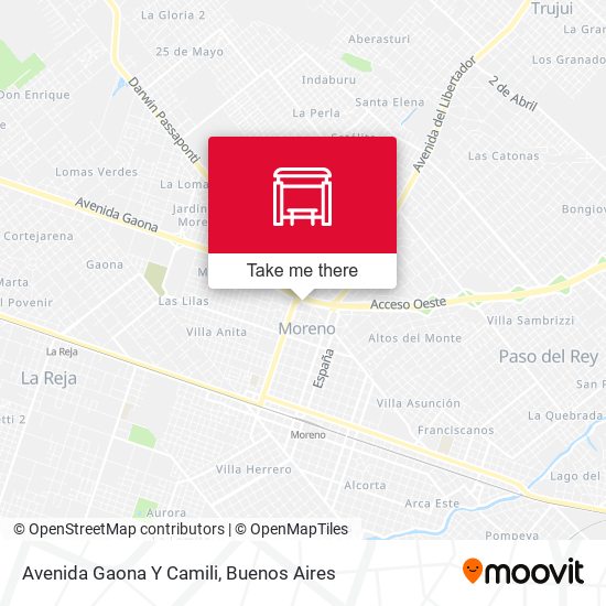 Avenida Gaona Y Camili map