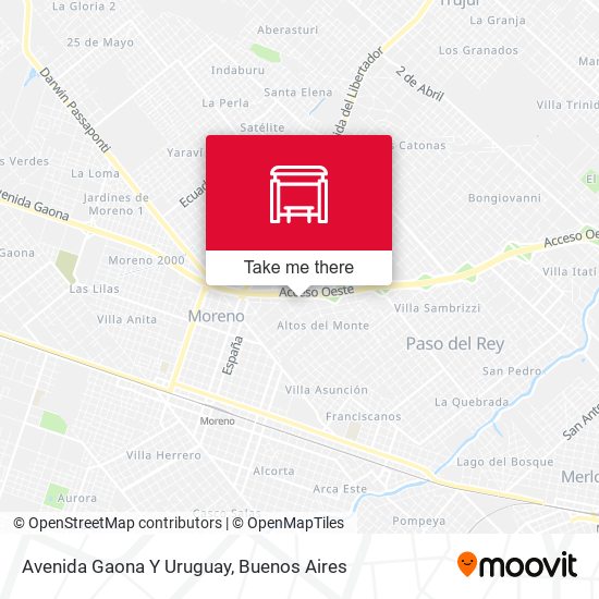 Mapa de Avenida Gaona Y Uruguay