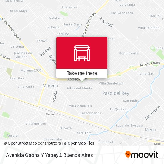 Avenida Gaona Y Yapeyú map