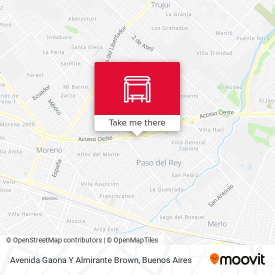 Avenida Gaona Y Almirante Brown map