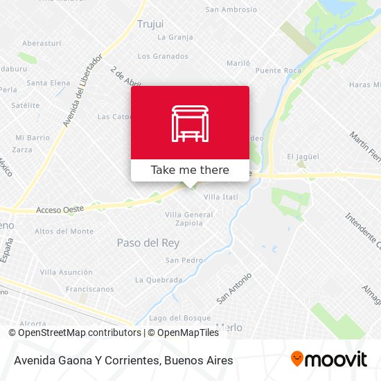 Mapa de Avenida Gaona Y Corrientes