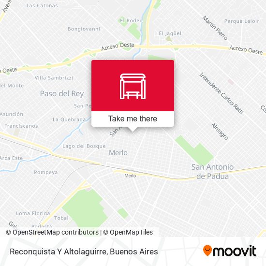 Reconquista Y Altolaguirre map