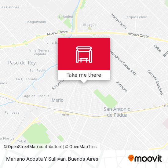 Mariano Acosta Y Sullivan map