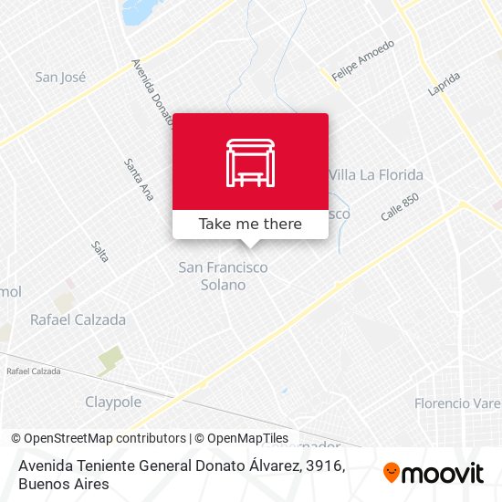 Mapa de Avenida Teniente General Donato Álvarez, 3916