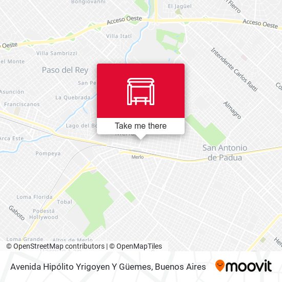 Mapa de Avenida Hipólito Yrigoyen Y Güemes