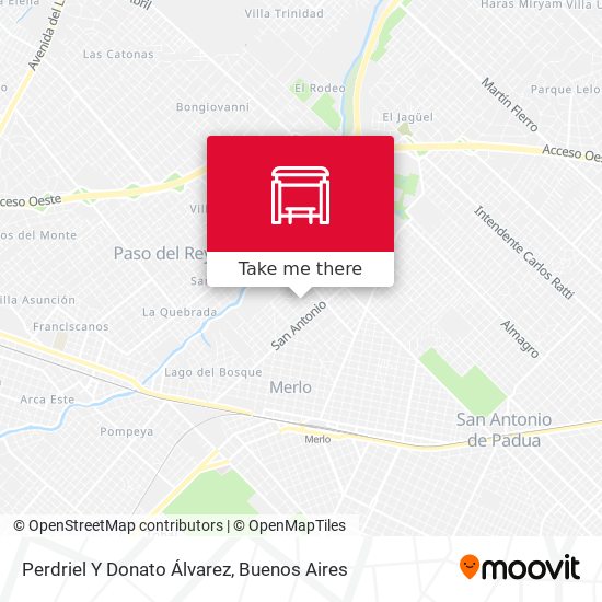Perdriel Y Donato Álvarez map