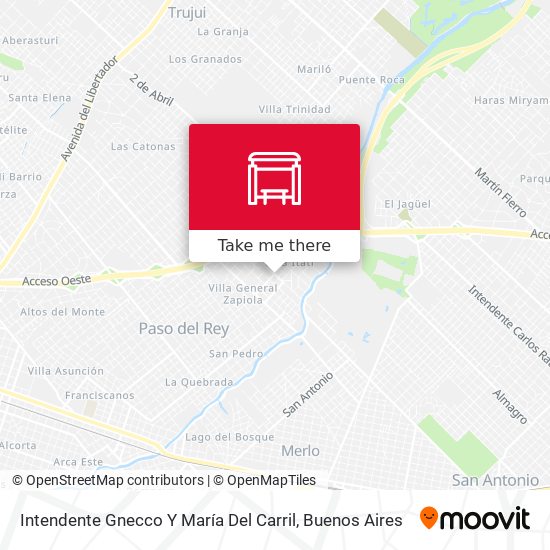 Mapa de Intendente Gnecco Y María Del Carril