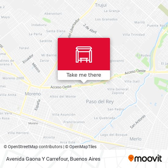Avenida Gaona Y Carrefour map