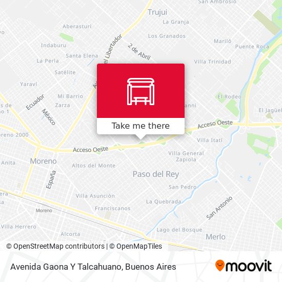 Avenida Gaona Y Talcahuano map