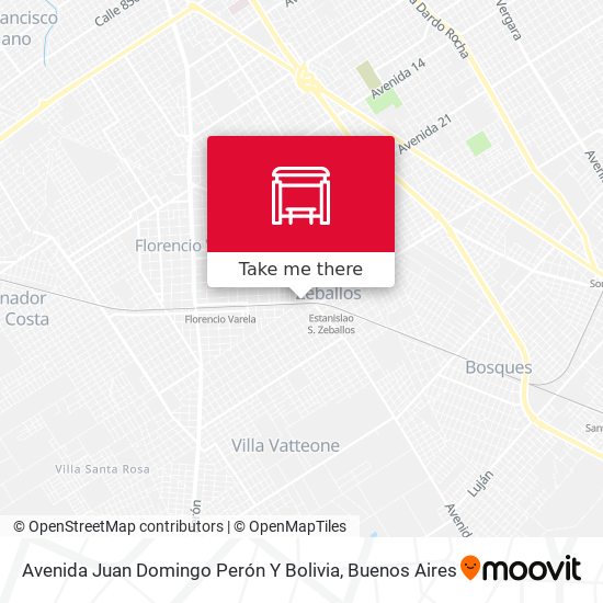 Mapa de Avenida Juan Domingo Perón Y Bolivia