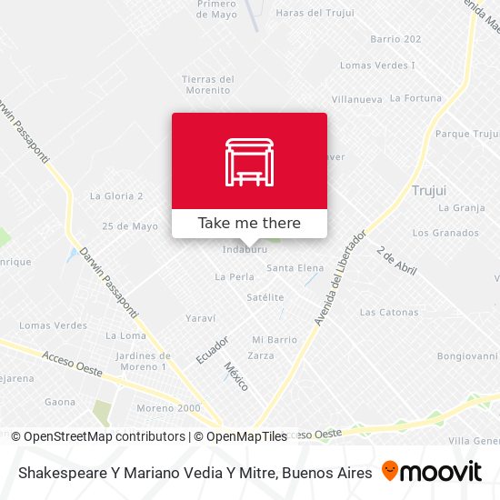 Shakespeare Y Mariano Vedia Y Mitre map