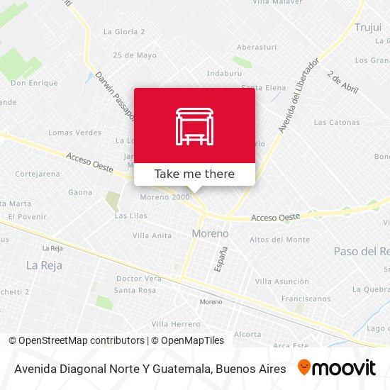 Avenida Diagonal Norte Y Guatemala map