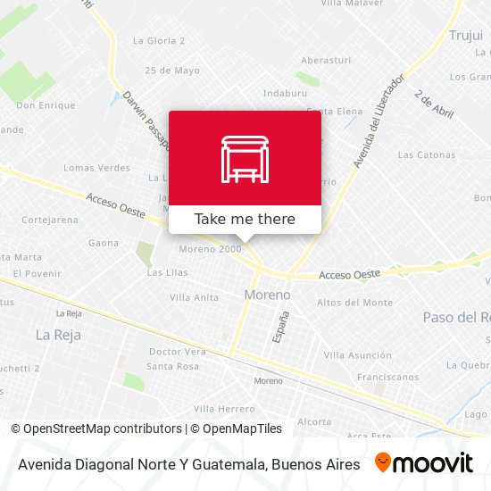 Mapa de Avenida Diagonal Norte Y Guatemala