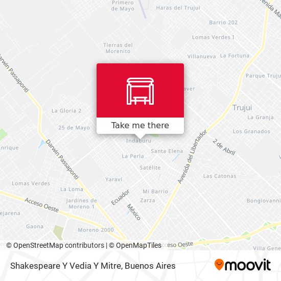 Shakespeare Y Vedia Y Mitre map