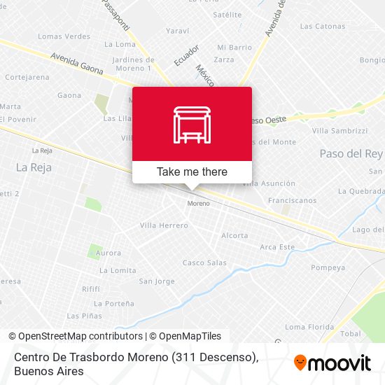 Mapa de Centro De Trasbordo Moreno (311 Descenso)
