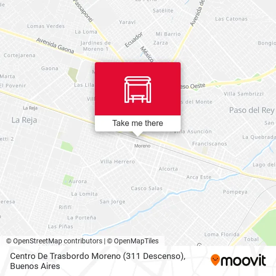 Mapa de Centro De Trasbordo Moreno (311 Descenso)