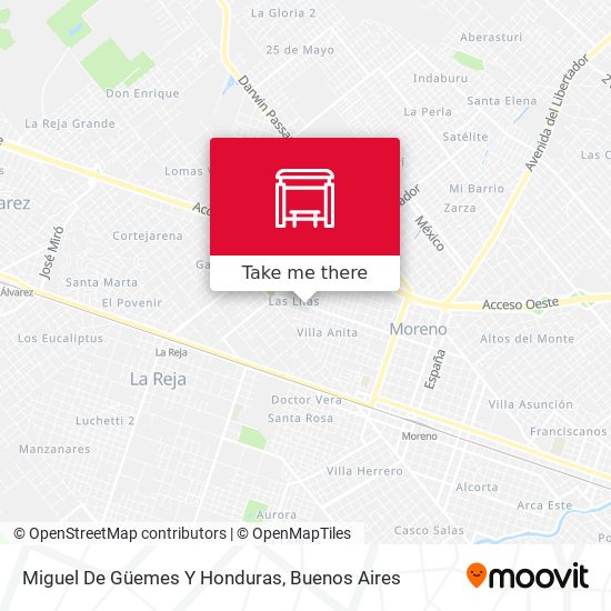 Miguel De Güemes Y Honduras map