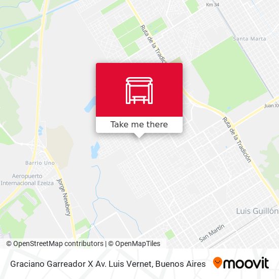 Mapa de Graciano Garreador X Av. Luis Vernet