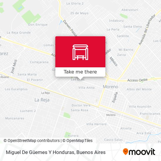 Mapa de Miguel De Güemes Y Honduras