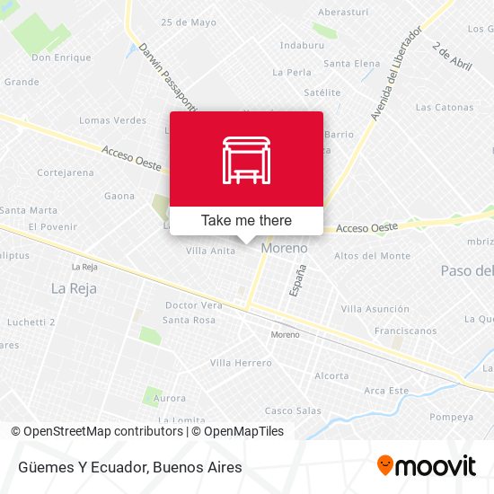 Güemes Y Ecuador map
