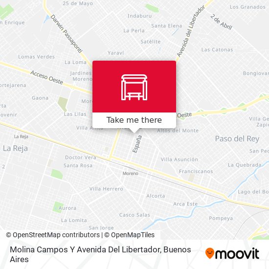 Mapa de Molina Campos Y Avenida Del Libertador