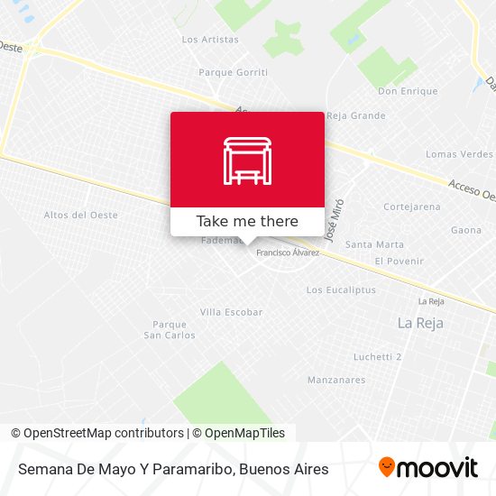 Mapa de Semana De Mayo Y Paramaribo