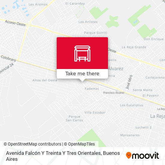 Avenida Falcón Y Treinta Y Tres Orientales map