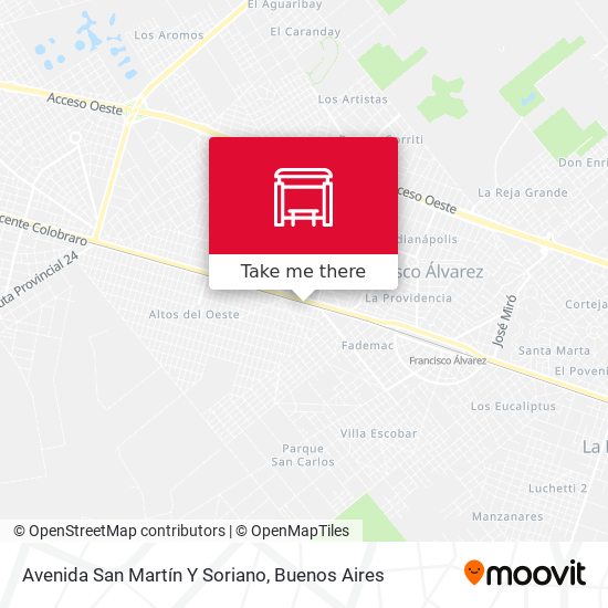 Avenida San Martín Y Soriano map